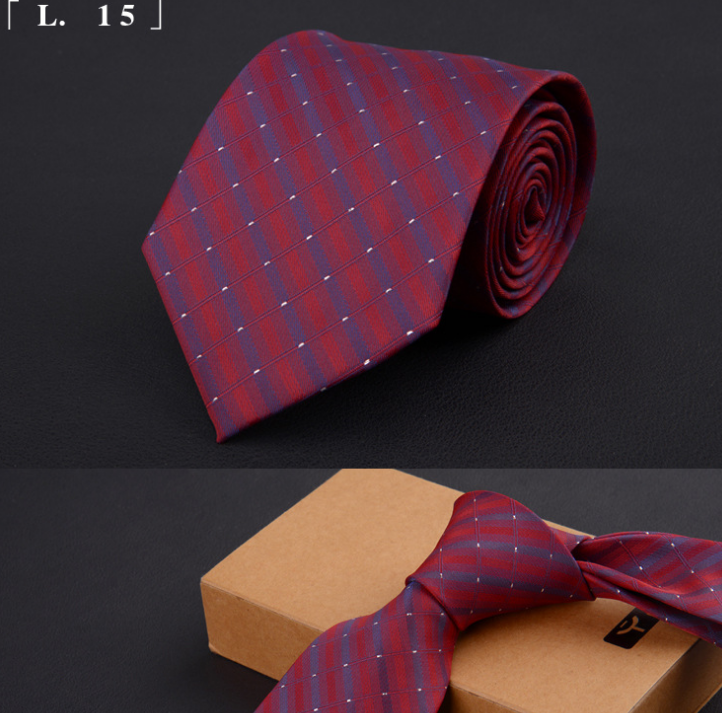 Men's business suit tie and bridegroom tie 8cm black red blue tie