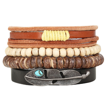 Fashion Beaded Leather Bracelets And Bracelets