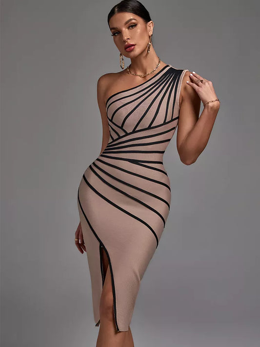 One Shoulder Bandage Dress