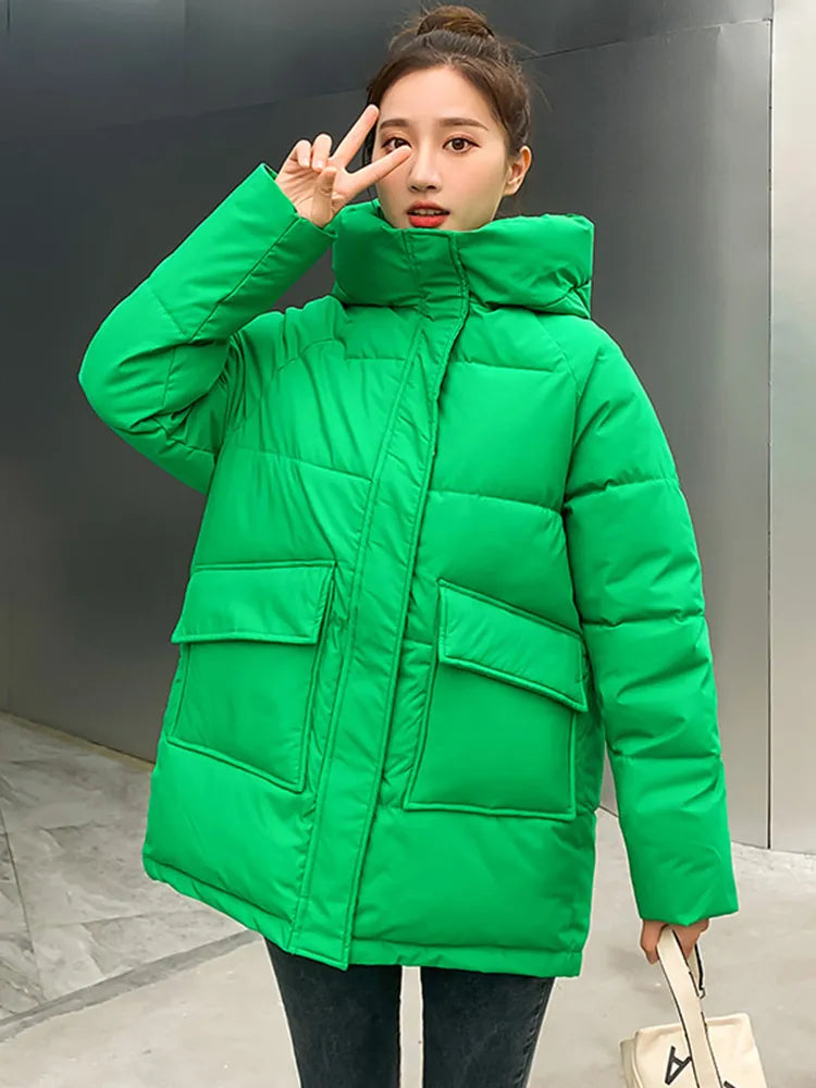 Women Mid-long Parkas Jackets