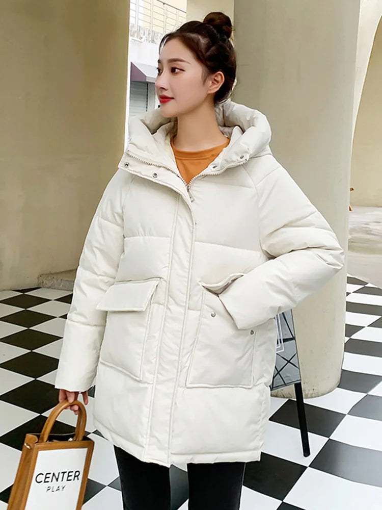 Women Mid-long Parkas Jackets