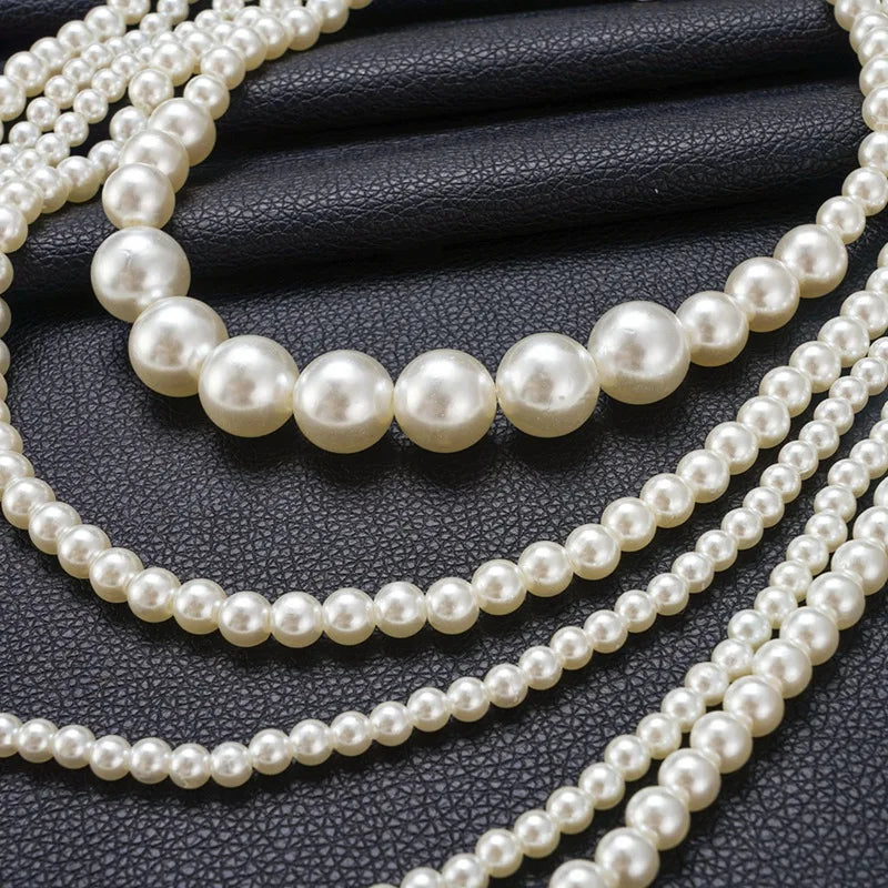 LONG FAUX PEARL NECKLACE